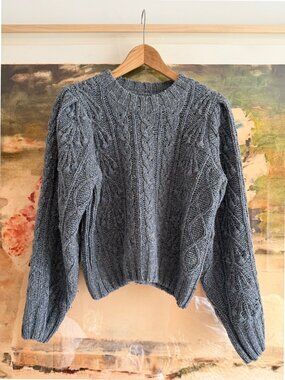 DÔEN Marlow cable knit wool sweater